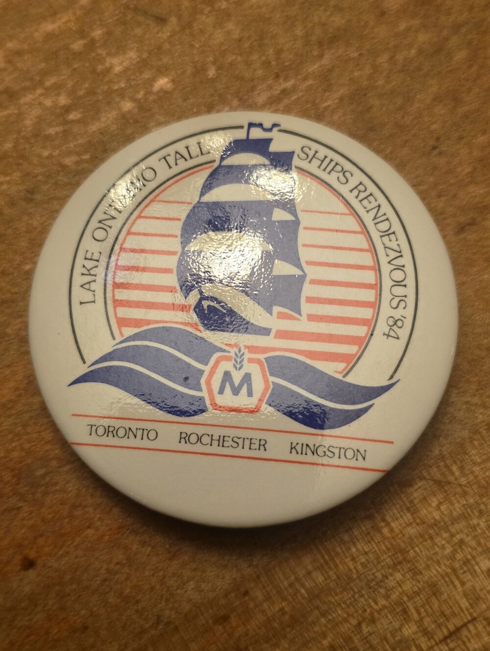 Molson Tall Ships Lake Ontario Tall Ships Rendezvous '84 Pinback Button 2.25"